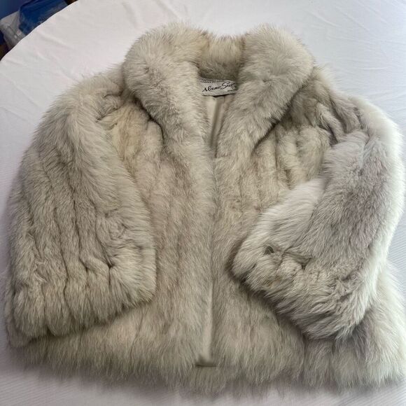 Mano Swartz Silver Fox Fur Coat Size Medium - Picture 7 of 12
